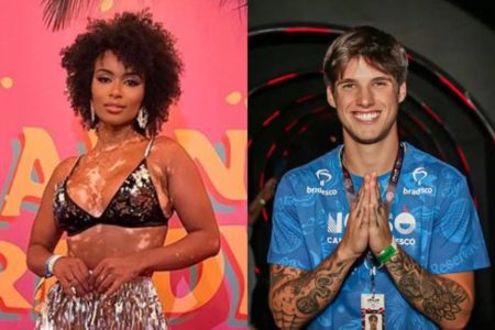 montagem com fotos dos ex-BBBs Natália Deodato e Gabriel Tavares - metrópoles