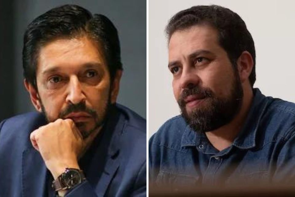 Montagem com fotos de Ricardo Nunes e Guilherme Boulos