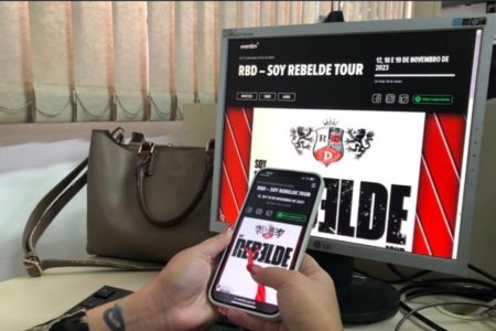 Clientes da Eventim não conseguem comprar ingressos para o show do grupo mexicano RBD (Reprodução/Allan Mesquita/Gazeta Tribunal)