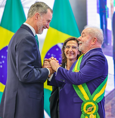 Lula com o rei Felipe IV, da Espanha