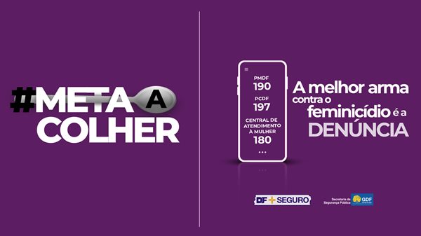 Imagem colorida de campanha com fundo roxo