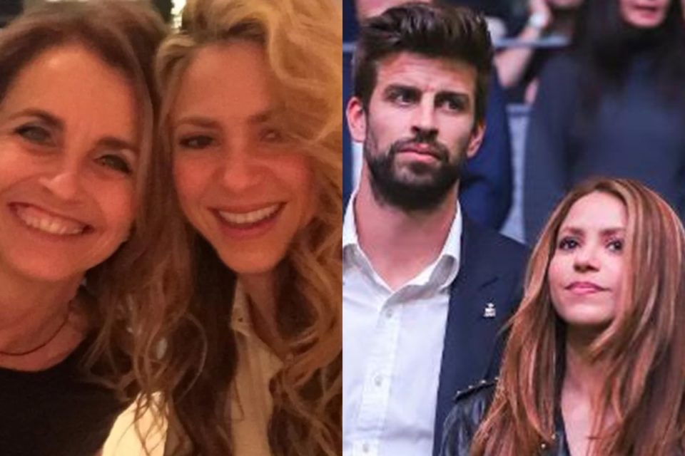 Fotos coloridas de Shakira e Montserrat Bernabeu, mãe de Gerard Piqué, e a cantora e o jogador