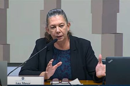 Ministra do Esporte, Ana Moser, em audiência no Senado Federal - Metrópoles