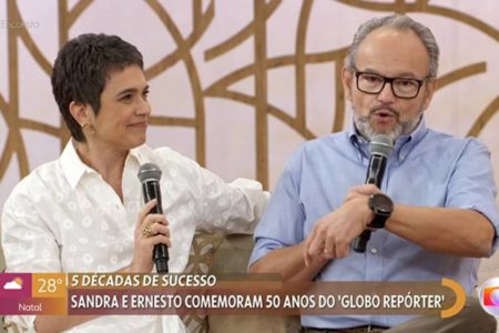 Sandra Annenberg e Ernesto Paglia no Encontro - Metrópoles