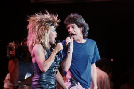 Tina Turner e Mick Jagger em 1985