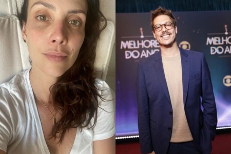 Montagem com fotos de Camila Rodrigues e Fábio Porchat - Metrópoles