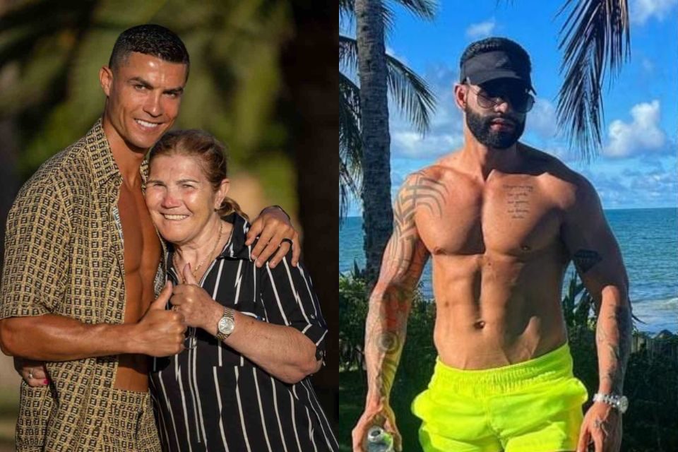 Gusttavo Lima, Cristiano Ronaldo e Maria Dolores