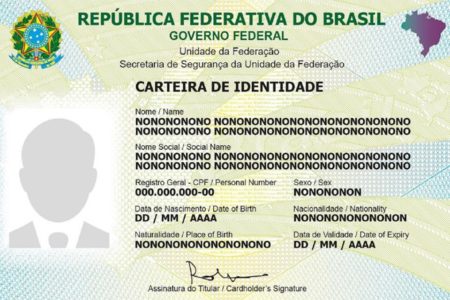 Imagem colorida mostra Nova carteira de identidade - Metrópoles