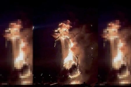 Dragão pega fogo em parque da Disney na Califórnia
