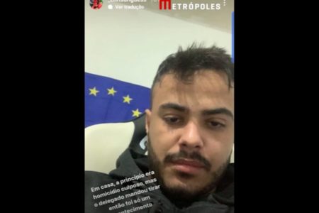 ele postou uma foto comemorando o fato de que não foi registrado nem mesmo homicídio culposo (sem intenção) pelo atropelamento