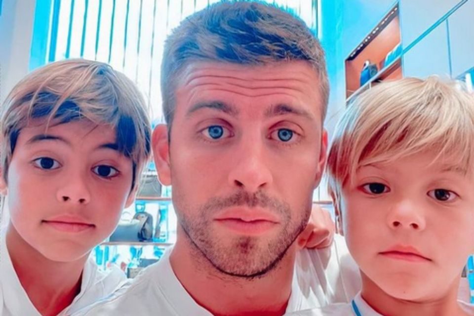 Piqué com os filhos