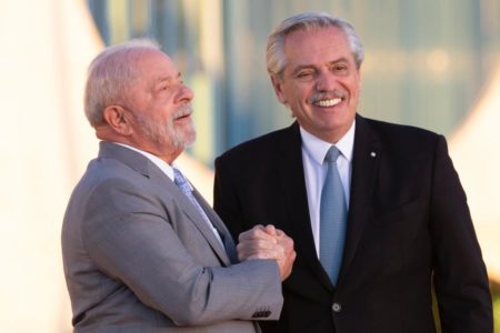 Presidente Lula (PT) recebe o presidente da Argentina, Alberto Fernández, no Palácio da Alvorada - Metrópoles