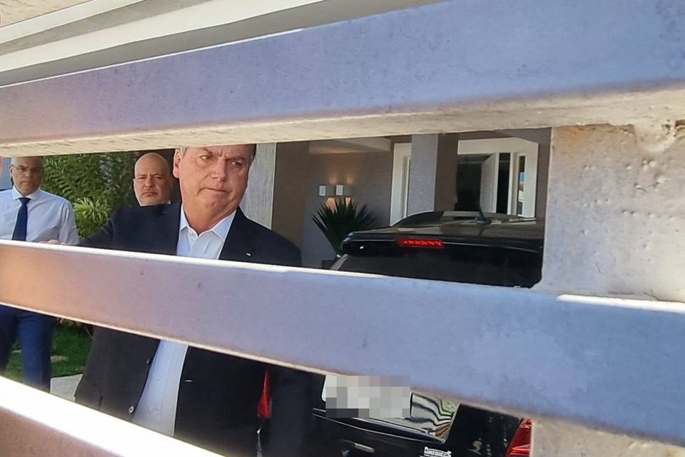 Bolsonaro em casa em Brasília