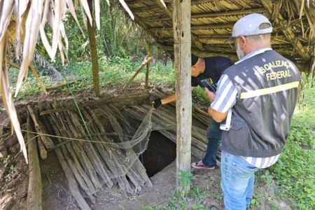 Foto colorida de resgate de trabalhadores em situação análoga à escravidão - Metrópoles