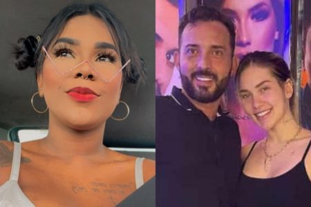 Fotos coloridas de Lilly Martins e William Gusmão e sua irmã, Virginia Fonseca