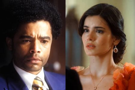 Montagem colorida de Orlando e Marê, personagens da novela Amor Perfeito - Metrópoles