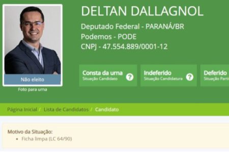 deltan fallagnol cassado TSE site nao eleito - Metrópoles