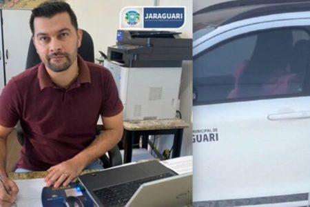 Imagem mostra primo de Luan Santana que perdeu cargo após ser flagrado dando beijos em carro da prefeitura - Metrópoles