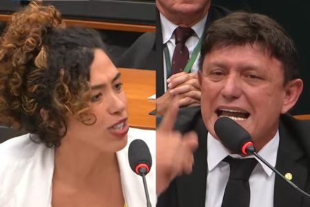 Taliria Petrone e Eder Mauro discutem na CPI do MST na Camara