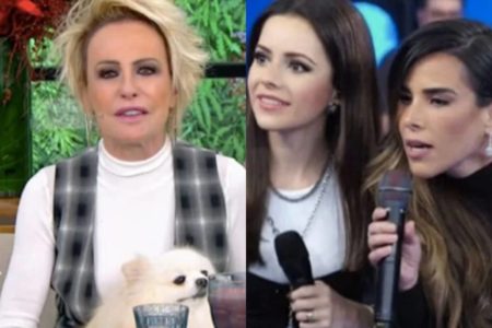 Montagem colorida de Ana Maria Braga, Sandy e Wanessa - Metrópoles