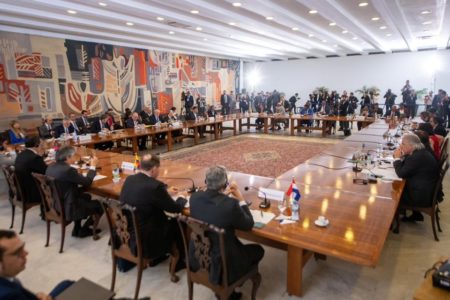 Imagem colorida mostra Reunião de cúpula de países da América do Sul - Metrópoles