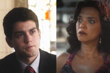 Monatagem colorida de Júlio e Verônica, personagens da novela Amor Perfeito - Metrópoles