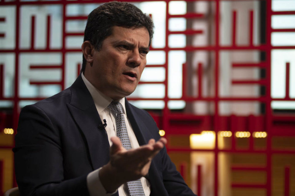 Sergio Moro no estúdio do Metrópoles