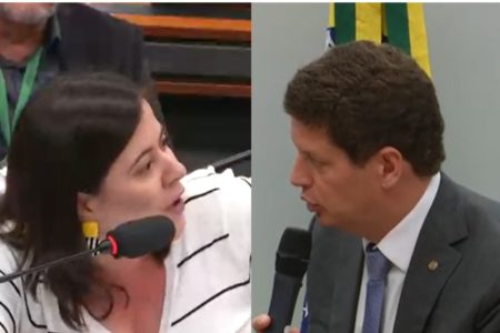 Samia Bomfim e Ricardo Salles discutem na CPI do MST