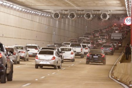 Imagem colorida - Túnel Rei Pelé - Metrópoles