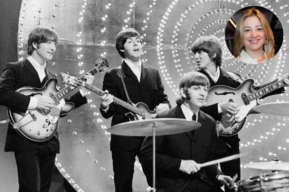 Foto de Beatles com inserção de Carol Kalil