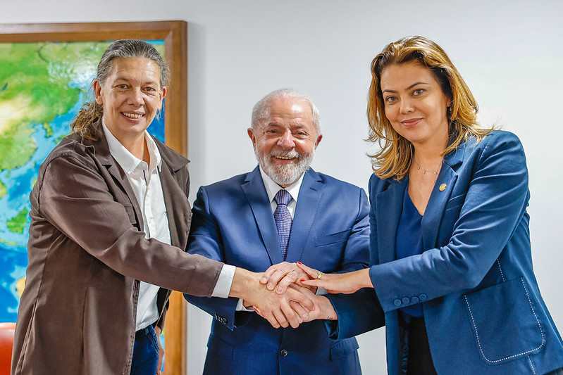 Lula, Ana Moser e Leila Barros