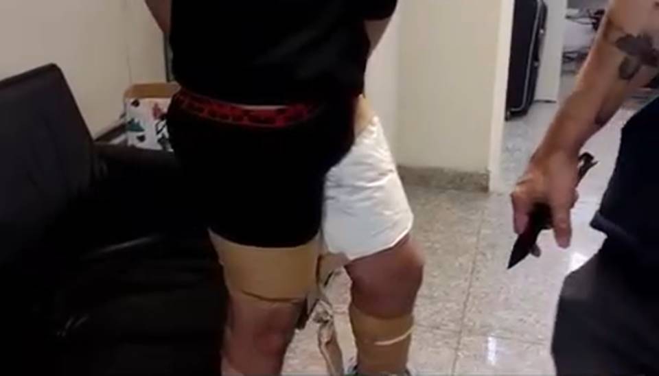 homem preso com cocaína