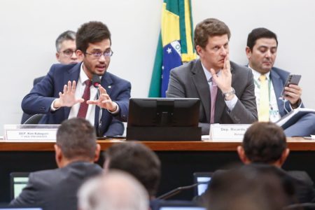 Kim Kataguiri (União Brasil-SP), 1° vice-presidente da CPI, faz uso da palavra