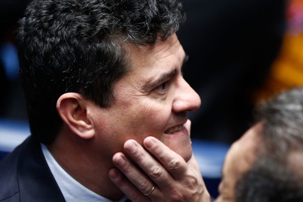 Senador Sérgio Moro (União-PR) durante aprova indicação do advogado Cristiano Zanin ao STF