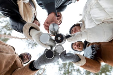 inverno, neve e amigos