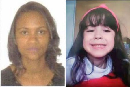 Madrasta Juliana dos Santos Silva e menina Rebecca, morta aos 6 anos