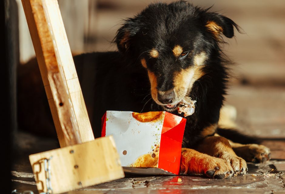 cachorro comendo lixo - Metrópoles