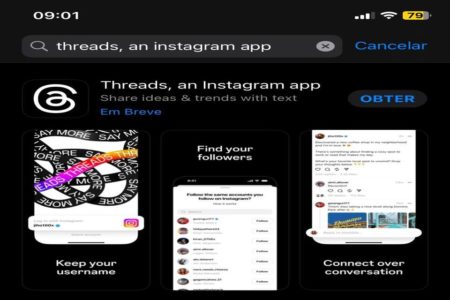 Aplicativo Threads disponível no iOS Store