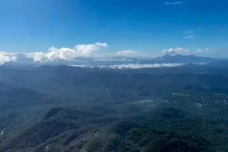 Imagem mostra local em que o avião teria desaparecido no Paraná - Metrópoles