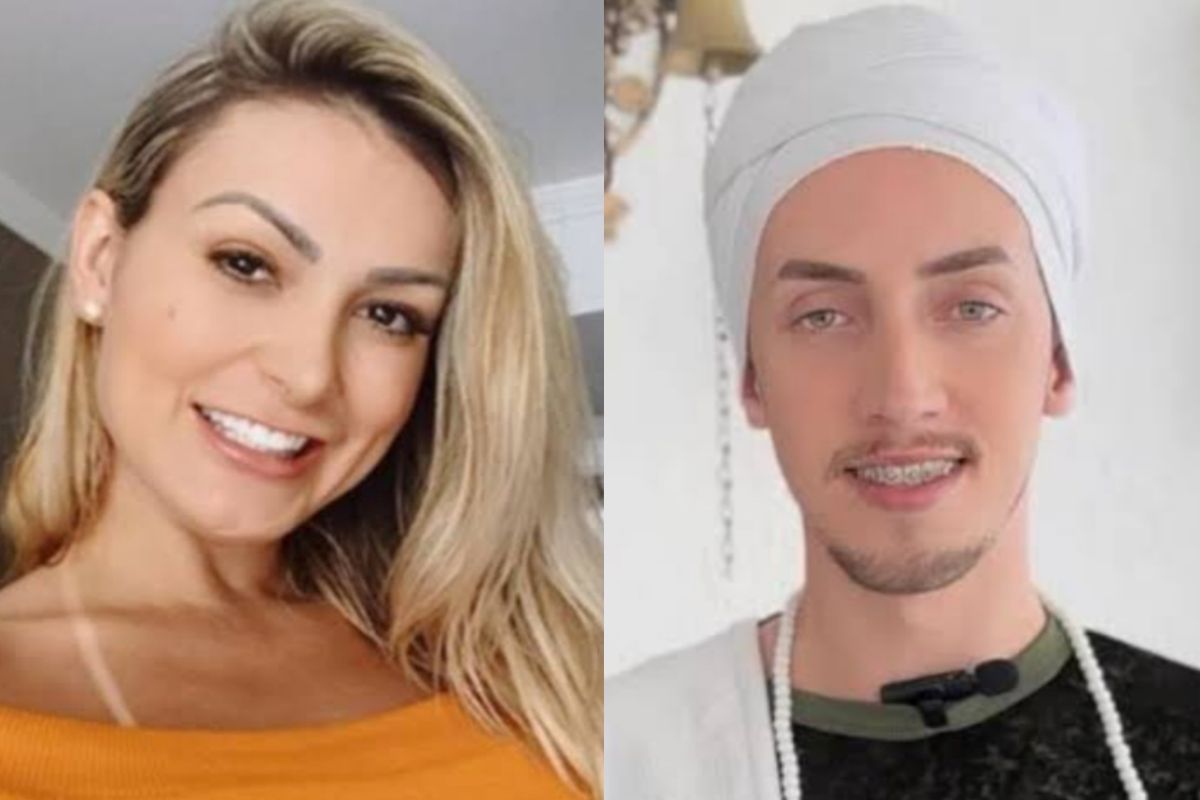 montagem de andressa urach e pai diego