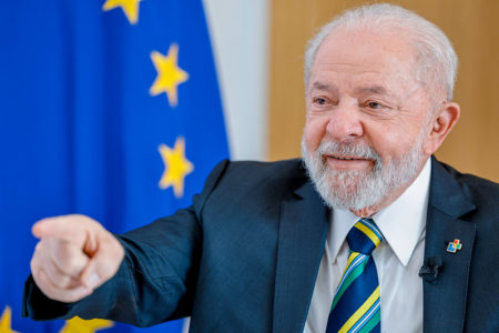 Foto colorida do presidente Luiz Inácio Lula da Silva