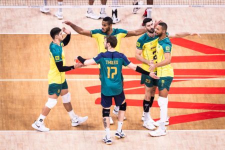 Jogadores da Seleção Brasileira de vôlei