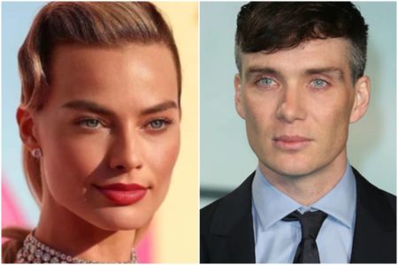 Montagem colorida dos atores Margot Robbie e Cillian Murphy - Metrópoles