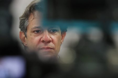 ministro da Fazenda, Fernando Haddad faz uma declaração à imprensa no escritório do Ministério da Fazenda, na Avenida Paulista reforma tributária Rodrigo Pacheco - metrópoles