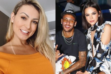 Montagem Andressa Urach, Neymar e Bruna Marquezine - Metrópoles