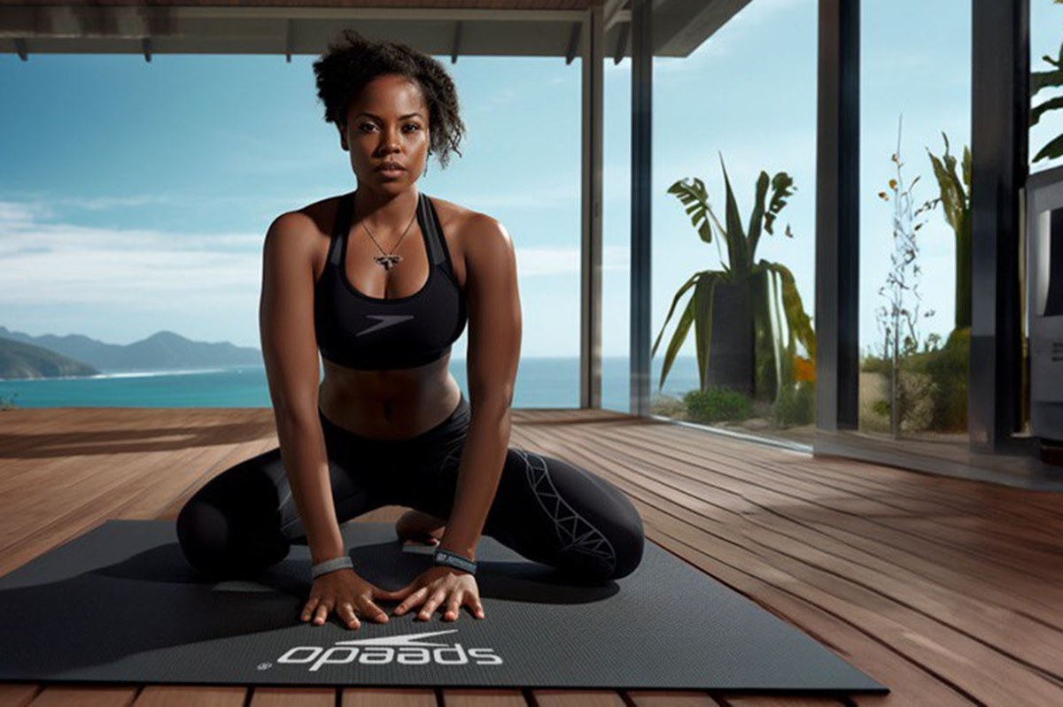 Mulher se alongando em tapete de pilates - Metrópoles