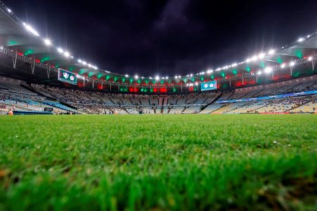 Vista geral de dentro do Estádio Maracanã antes da partida entre Fluminense e Argentinos Jrs, pela Copa Libertadores- Metrópoles