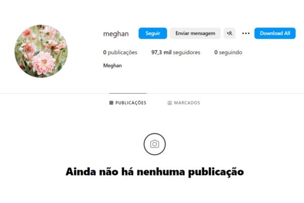 Possível Instagram de Meghan Markle