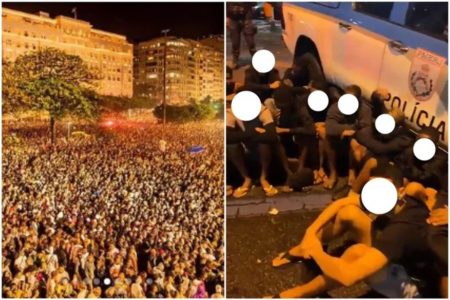 Imagem colorida de criminosos presos acusados de furtar pessoas no show do DJ Alok, no Rio - Metrópoles