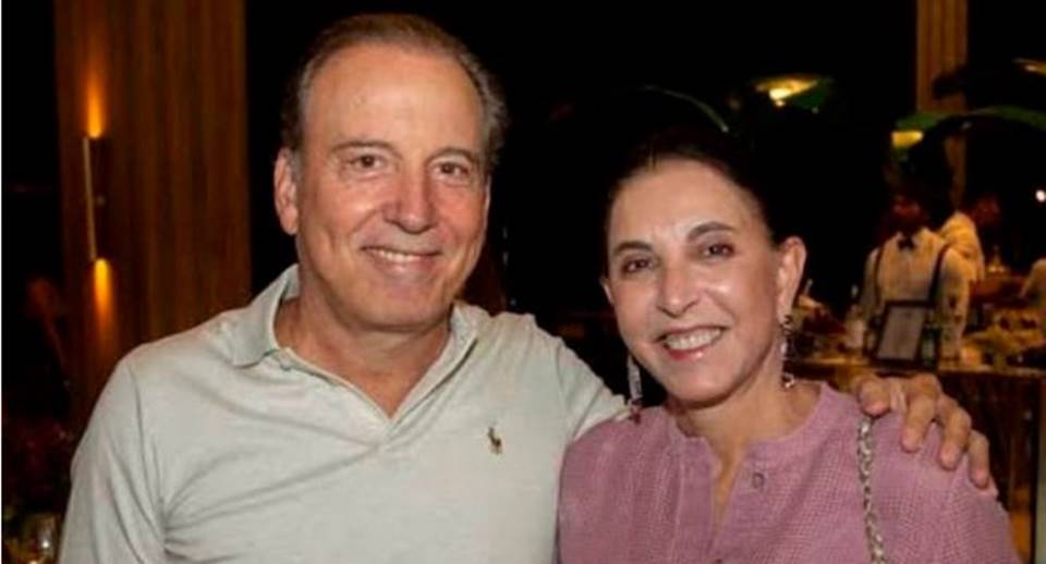 Imagem do banqueiro José Bezerra de Menezes Neto, o Binho Bezerra, com a mulher, Luciana - Metrópoles